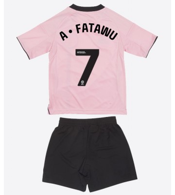 Leicester City Issahaku Fatawu #7 Tercera Equipación Niños 2025-26 Manga Corta (+ Pantalones cortos)